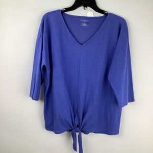 Talbots Women's Tie Hem Top Blouse womens size 2X